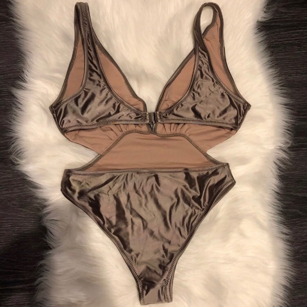 Mocha Metallic One Piece - Picture 2 of 5